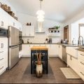 Kitchen with island.